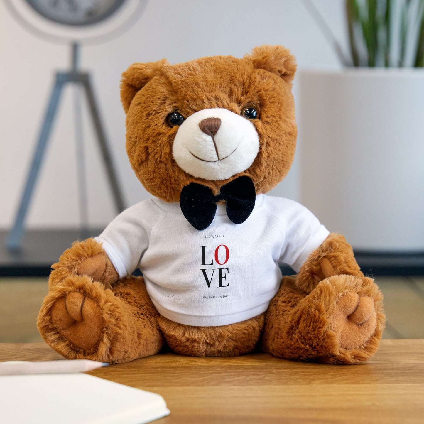 Brown Plush 'LOVE' Teddy Bear