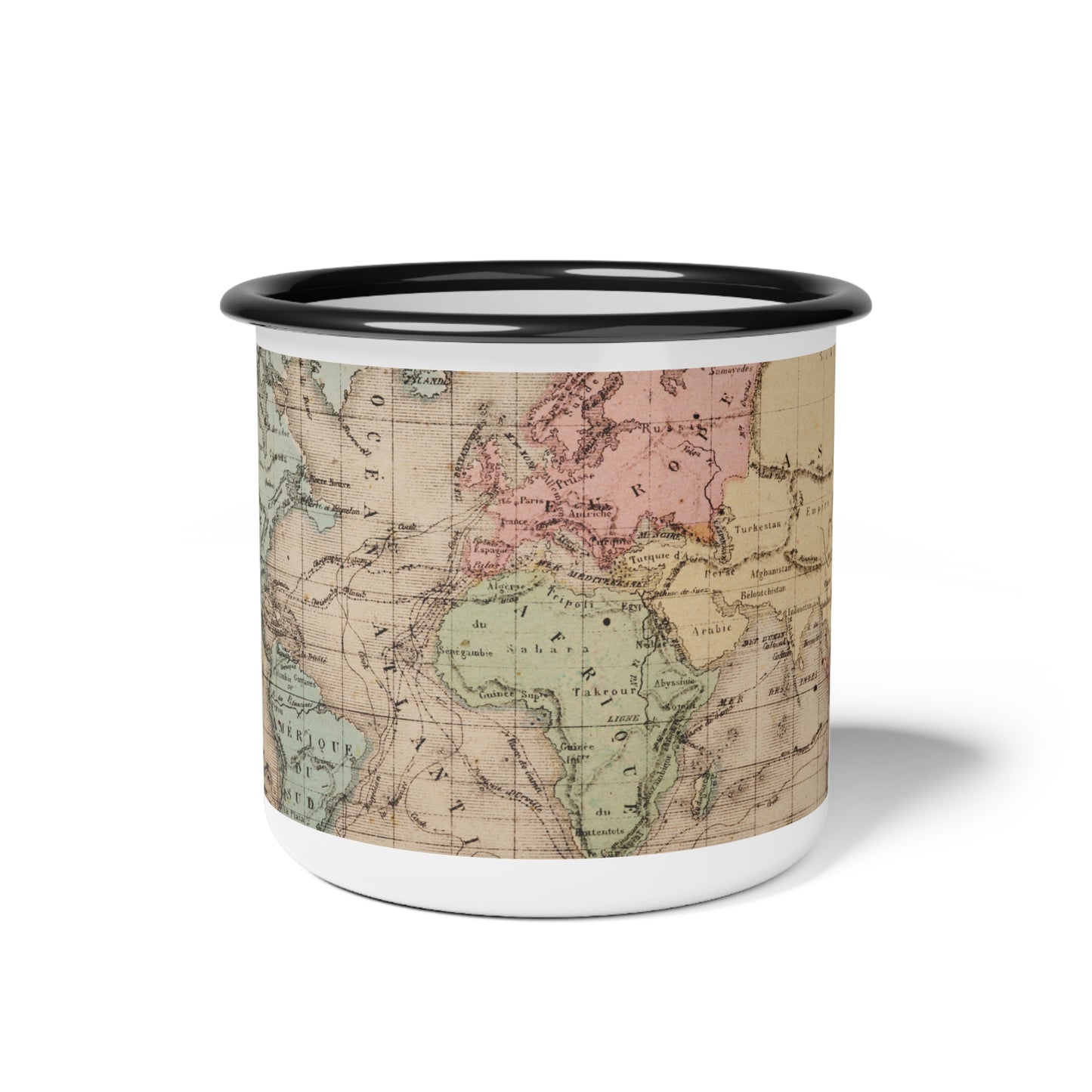 "Explore The World" Enamel Camp Cup