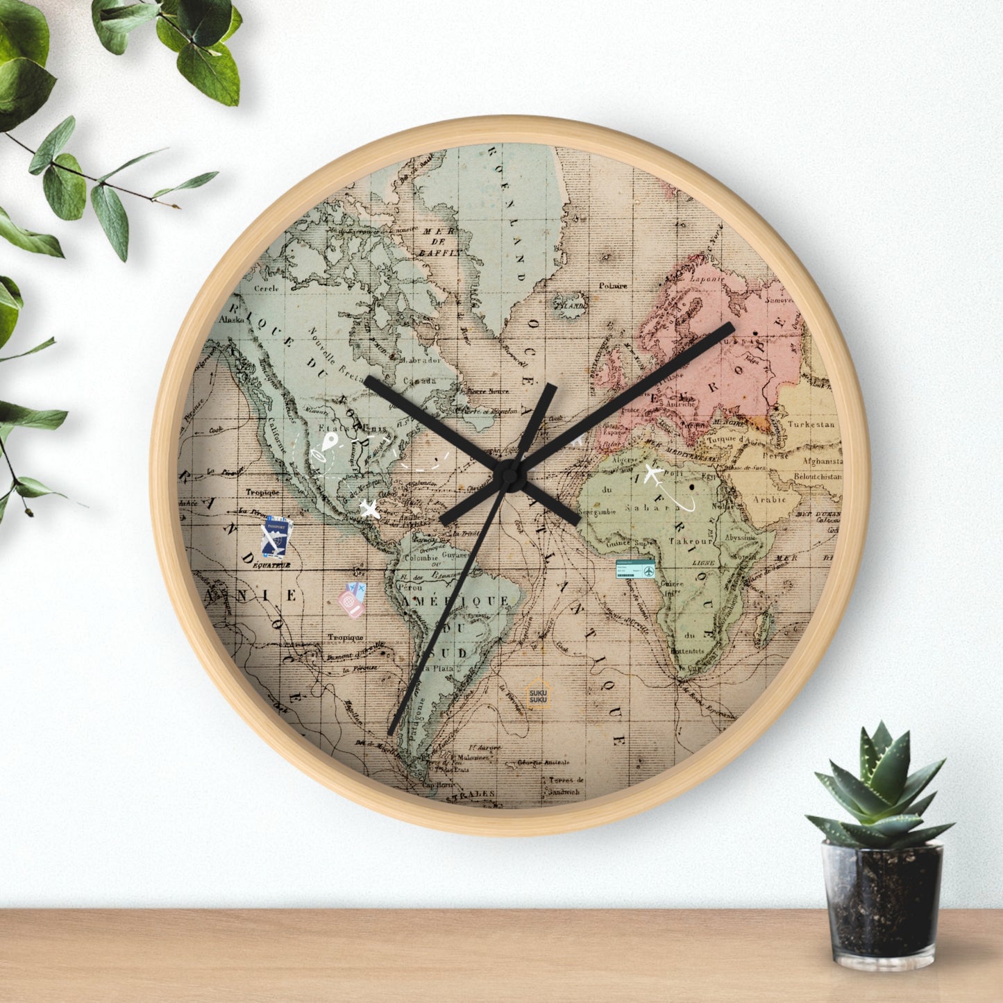 World Traveler Wall Clock