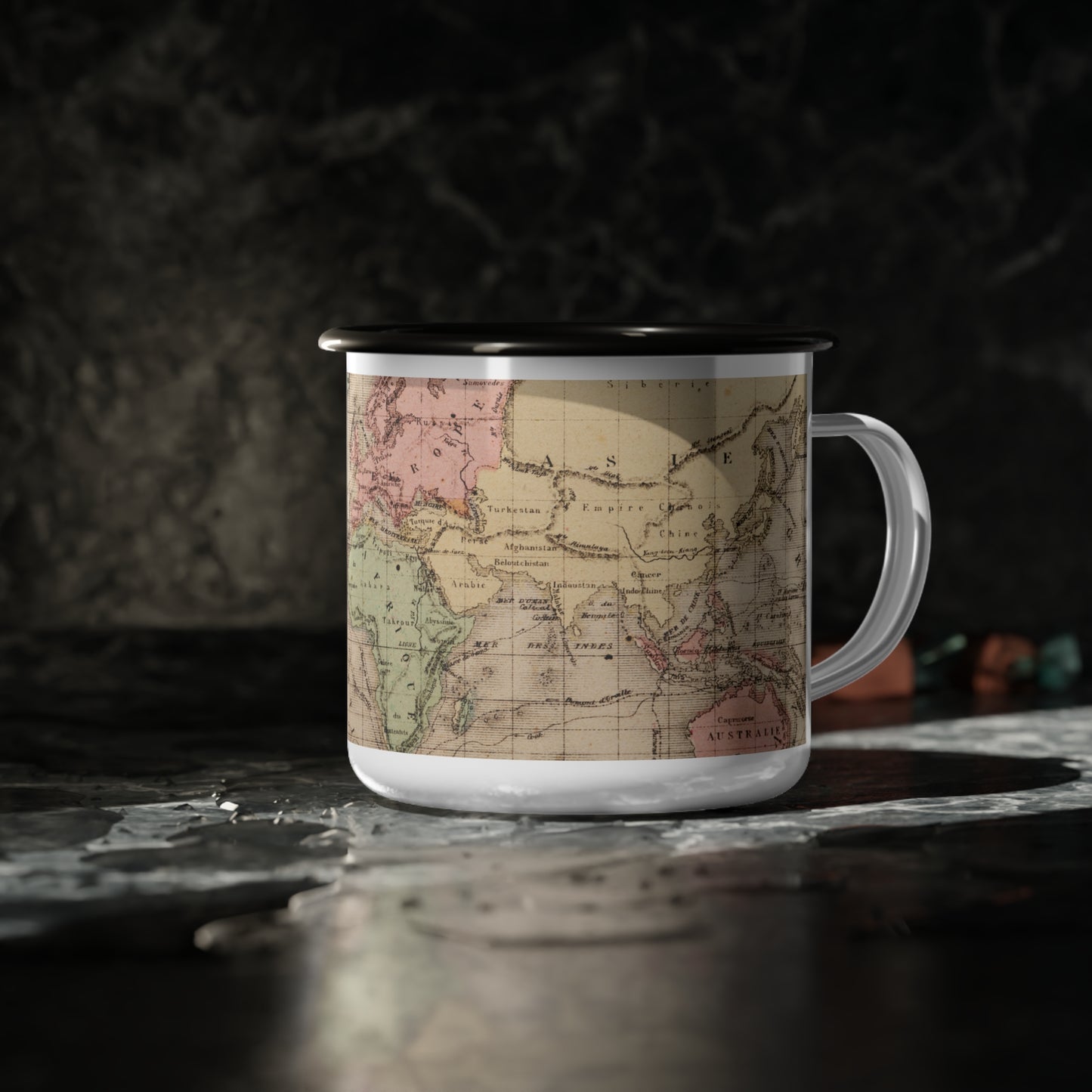 "Explore The World" Enamel Camp Cup