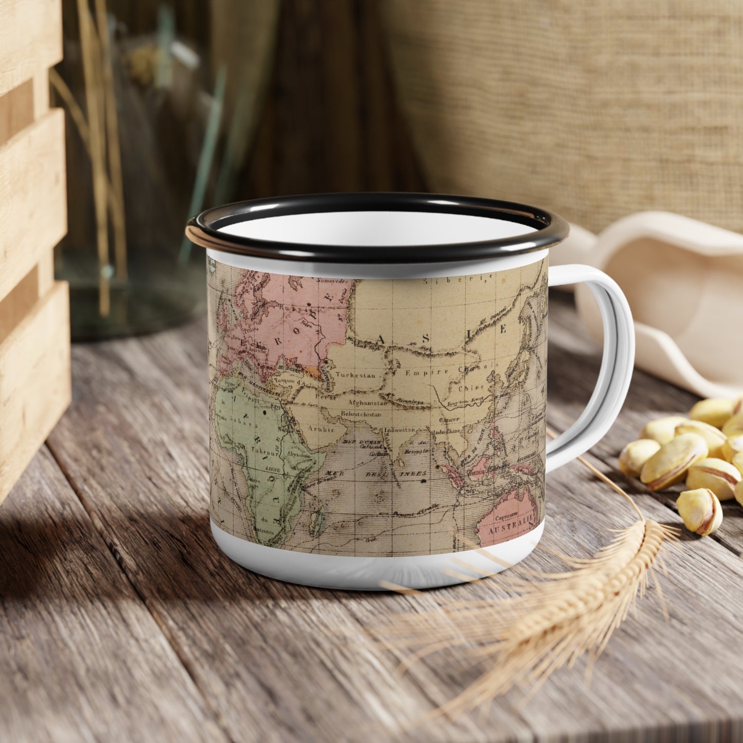 "Explore The World" Enamel Camp Cup