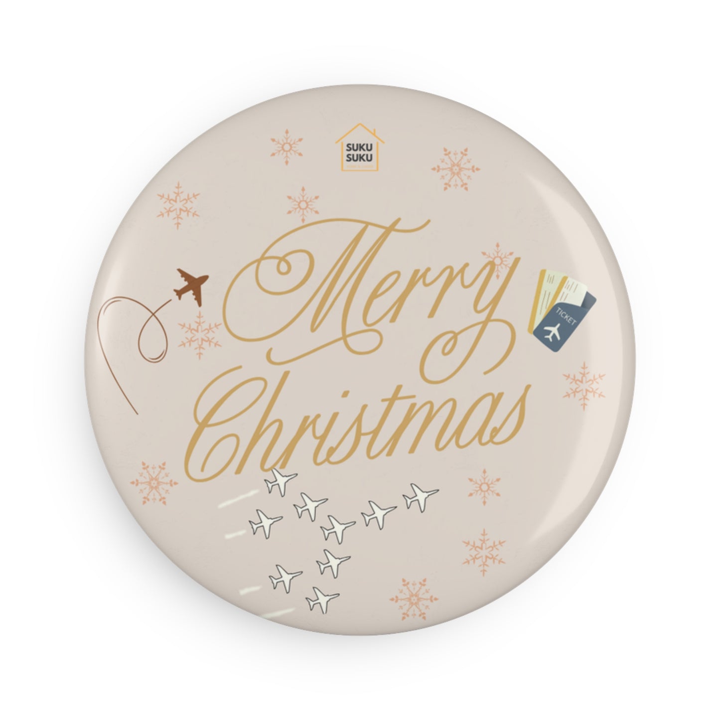 "Let's Travel At Christmas" Button Magnet Bundles