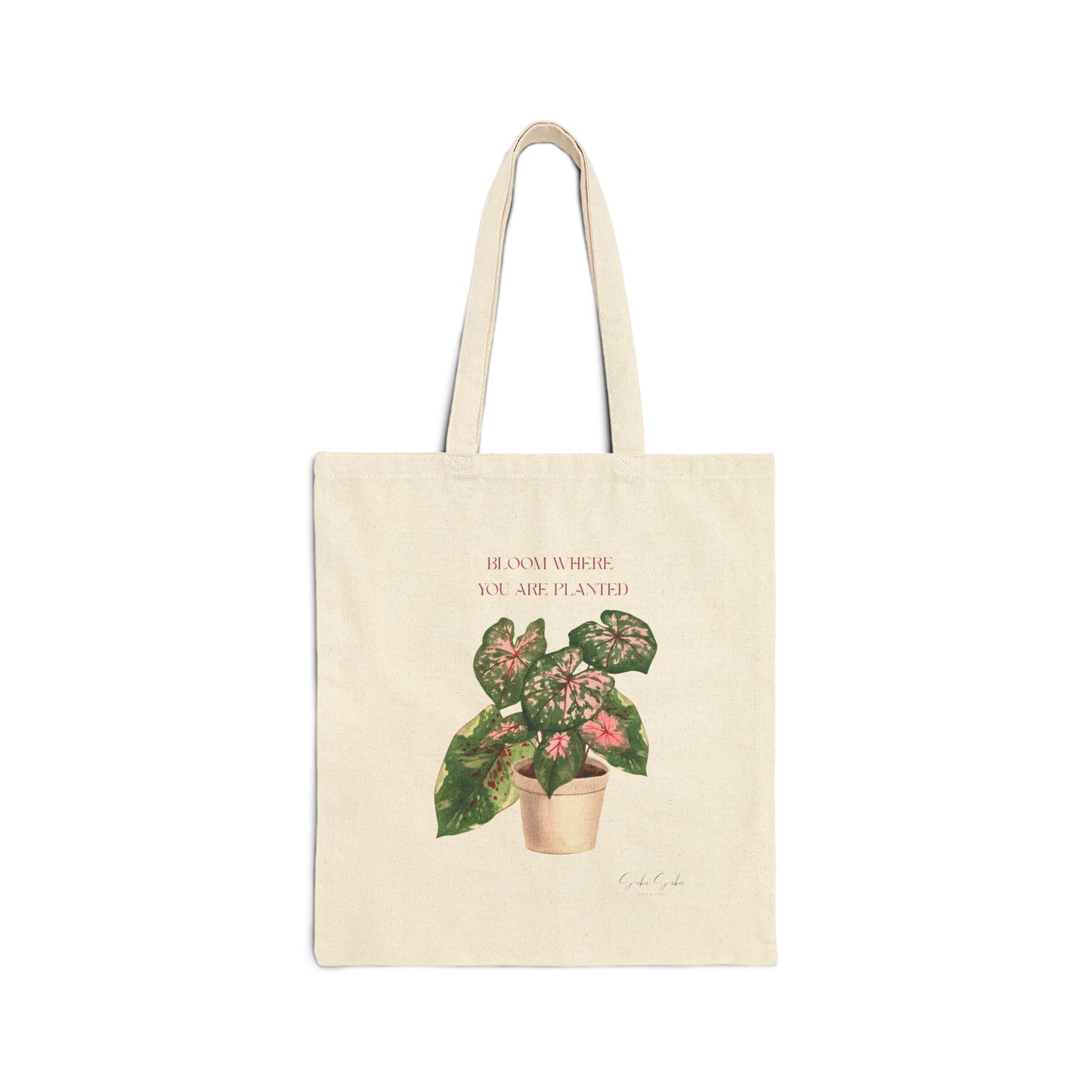 'Bloom Where You Are Planted' Canvas Tote Bag