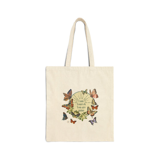 "I am Yours & You are mine" Cotton Canvas Tote Bag