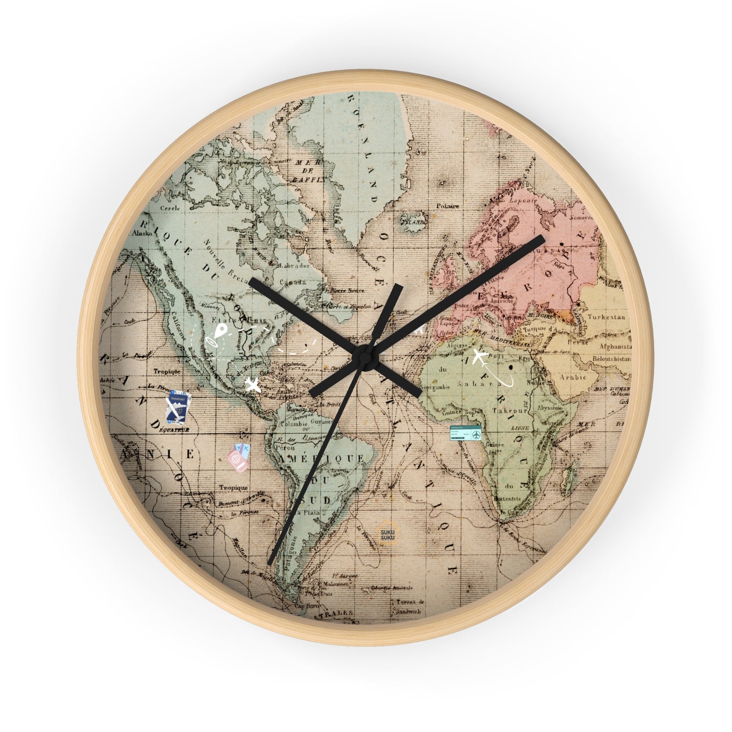 World Traveler Wall Clock