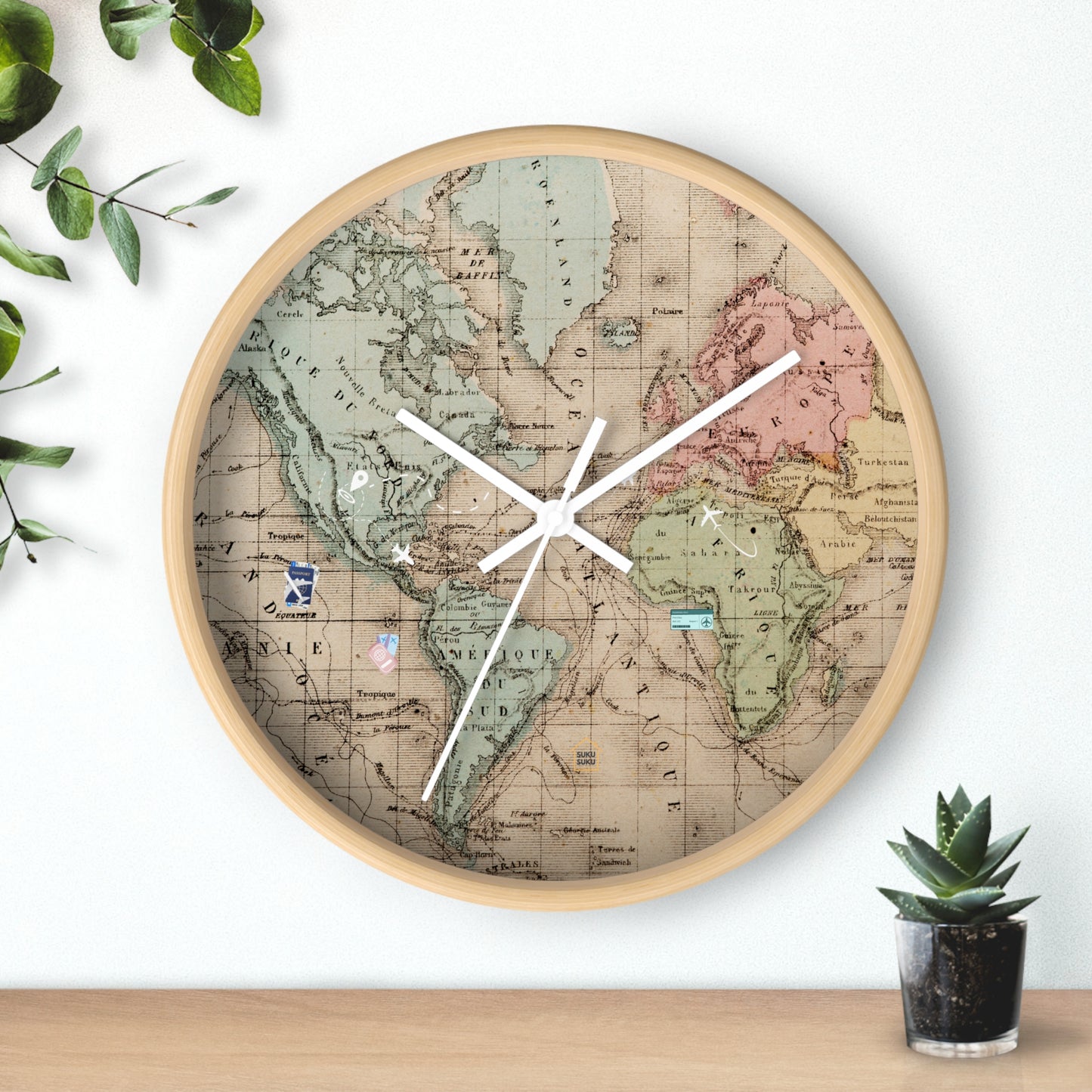 World Traveler Wall Clock